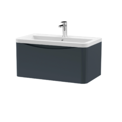 Lunar 800mm Anthracite Vanity Unit Wall Hung Vanity