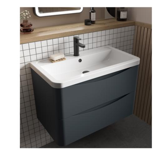 Lunar 800mm Anthracite Wall Hung Vanity