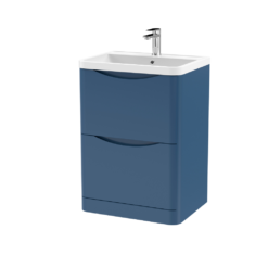 Lunar 600mm Blue Vanity Unit