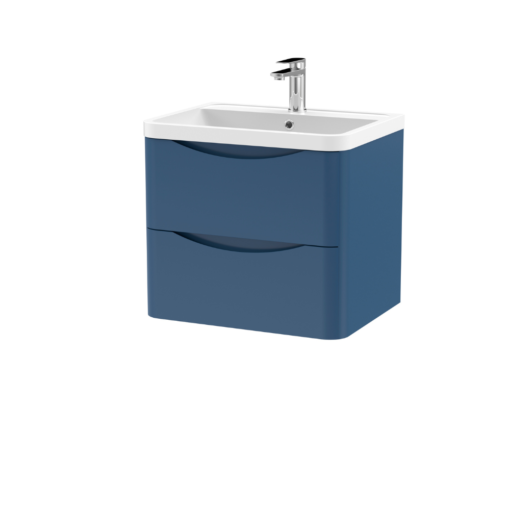 Lunar 600mm Blue Wall Hung Vanity