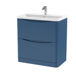 Lunar 800mm Blue Vanity Unit