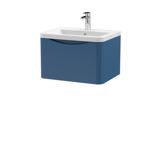 Lunar 600mm Blue Wall Hung Vanity