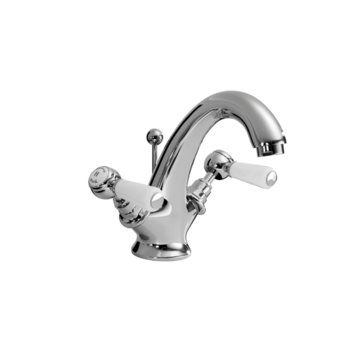 Hudson Reed White Topaz Lever Mono Basin Mixer