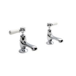 Hudson Reed White Topaz Basin Taps