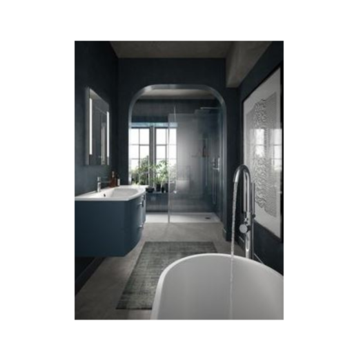 Hudson Reed Sarenna Wall Hung 1000 Cabinet & Polymarble Basin Mineral Blue Right Hand - Image 2